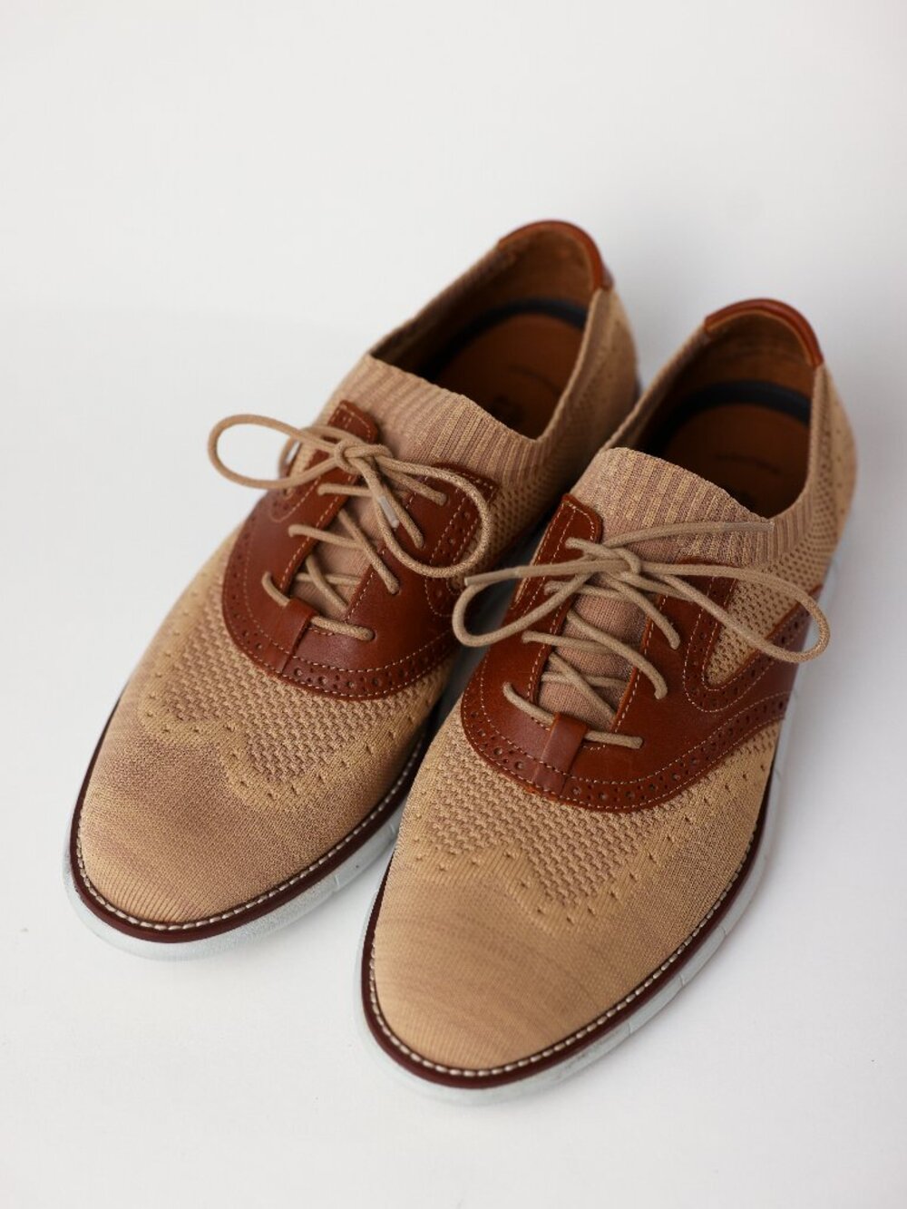 Johnson & Murphy Holden Wingtip  Knit Blucher Brogue Hybrid Dress Shoe